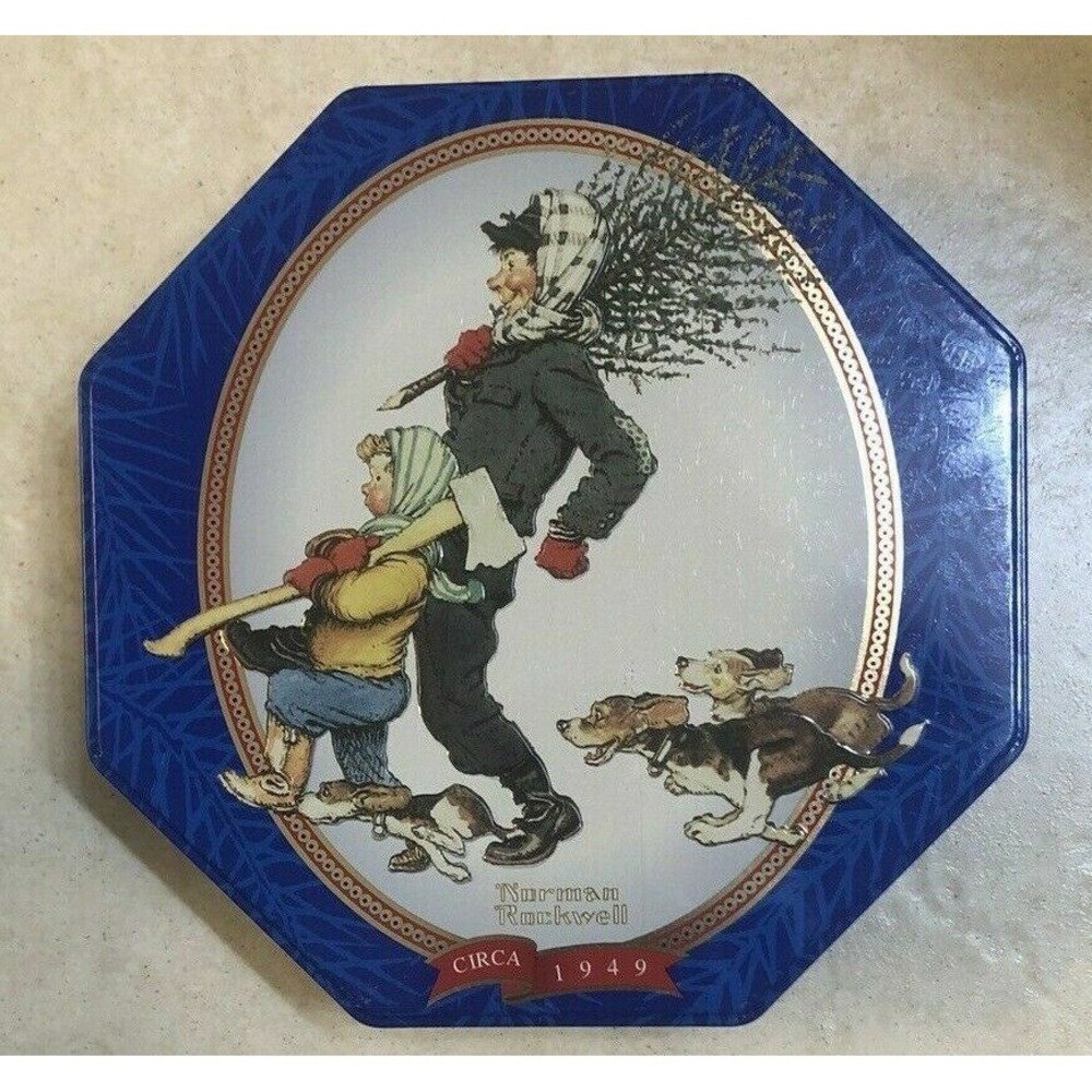 Snickers Norman Rockwell Circa 1949 Limited Edition Christmas Collectible Tin ##